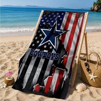 American Flag Cowboys Beach Towel, Quick-drying, Easy to Care for, Suitable for Both Fitness and Beach Vacations,Sports Essential 70cmx140cm(27x55inch)