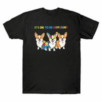 Ok Be To Different Unisexs Shirt Its Autism Corgi Dog Tee Funny T Lover Awareness S