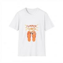 Summer Vibes Flip Flops Bright Sunny Beach Gift For Friends White TShirt S