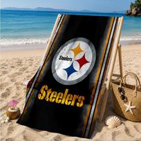 Pittsburgh Steelers Logo Beach Towel, Quick-drying, Easy to Care for, Suitable for Both Fitness and Beach Vacations,Sports Essential 70cmx140cm(27x55inch)