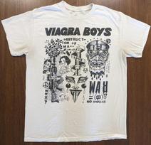 Vtg Viagra Boys Band Tour Concert Cotton Full Size Unisex White Shirt DI341 Unisex T-Shirt S įvairiaspalvis