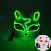 10 Colors Choice Luminous Sexy Cat Face Mask Japanese style cat mask glowing cat Mask For Adult Women Halloween cosplay props