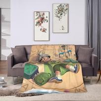 Elio Ooooo & Glordon Flanelinis pledas Minkštas apklotas namų dekoravimui Kelionėms Purus lovatiesė Sofos lovos užvalkalas 75X95CM