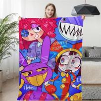 Nuostabus skaitmeninis cirkas Anime vilnos pledas Itin minkštas daugiafunkcinis užtiesalas sofai kelionei lovai namų dekoravimui 75X95CM