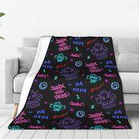 Arcane Anime Legends Blankets Flannel Spring Autumn Jinx?Monkey Graffiti Breathable Soft Throw Blankets for Sofa Quilt 75X95CM