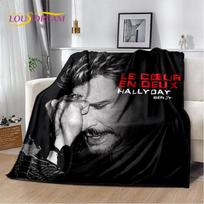 3D Spausdinimo Johnny Hallyday Roko Žvaigždės Minkštas Flanelinis Antklodė Lovoms Miegamajam Sofai Iškylai, Mėtomasis Antklodė Laukiškam Poilsiui Dovana 75X95CM