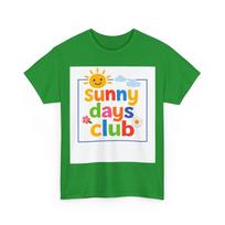 Sunny Days Club T-Shirt | cheerful sun, colorful retro lettering M
