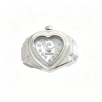 Heart Shaped Ring Watch Adjustable Elastic Strap Fashion Accessories Ring  Daily Outfits sidabras