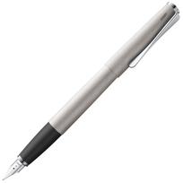 LAMY Studio Matte Brush Fountain Pen Elegant metal body fountain pen Steel nib platinum Nib size F Includes LAMY T 10 Blue ink cartridge - -