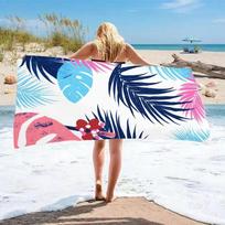 Tropical Palm Monstera Leaf Hibiscus Print Beach Towel Jungle Floral Quick Dry Soft Absorbent Towel Women Summer Beach 50X100cm &1pc