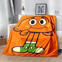 The Amazing World of Gumball Print Flannel Throw Blanket Soft Warm Cartoon Bed Sofa Cover for Kids Bedroom Home Decor Gift 80cm x 120cm