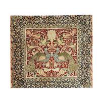 William Morris Golden Lily Flannel Throw Blanket floral vintage artistic art for Sofa Knitted Blanket Car Lightweight Breathable Size: 75*100cm, Weight: 230 GSM