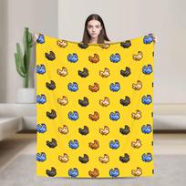 Stardew Valley Cute Jimino Knitted Blanket Farming Game Flannel Throw Blanket Sofa Decoration Ultra-Soft Warm Bedspread Portable Size: 75*100cm, Weight: 230 GSM