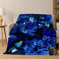Fashion Billie Eilish Hit Me Hard and Soft Singer Flannel Blanket Soft Throw Blanket for Bed Bedroom Living Room Travel Gift Kid Size: 75*100cm, Weight: 230 GSM