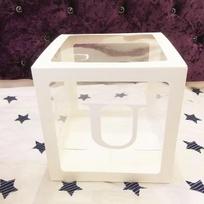 New 27cm Baby Shower Decorations Boy Girl Transparent Box Wedding balloon Air First 1st Birthday Party Decorations Kids Ballon 25cm Box