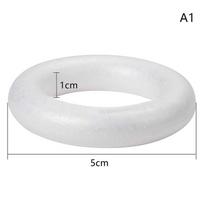 White Round Polystyrene Foam Ring For Christmas Crafts DIY Handmade Wreath Wedding Holidays Home Party Decoration A1