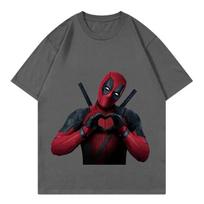 Fashion American Deadpool Movie Short Sleeve Men's Overd Loose Women's Crew Neck T-Shirt 2024 New Summer Top Unisex#Color S juoda