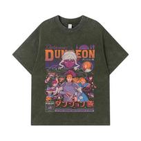 275 GSM Washed T-shirts 100% Cotton Delicious in Dungeon V2 Print Unisex Heavy Cotton T Shirt S armijos žalia spalva