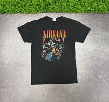 Vintage 2008 Nirvana Kurt Cobain MTV Unplugged Band T-Shirt S black