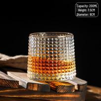 Spin Whiskey Glass: Rotating Gyro Liquor & Water Cup
