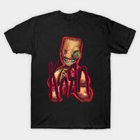 Men Black Print T-shirt Korn No-Cut Transfer Paper Print Cotton Tshirt S juoda
