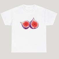 Watercolor Fig Fruit Shirt | Botanical Art Tee |Unisex Graphic Tee for Foodies XL