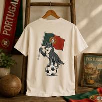 Portugal Soccer Iberian Wolf T-shirt | Portuguese Flag Football Supporter Tee 2XL