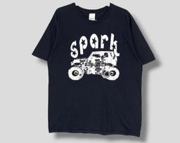 Vintage Spark skateboard monster truck T-Shirt collectible skate streetwear casual outfit retro tee black Large 3XL