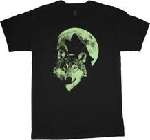 Glow In The Dark Wolf T-shirt Mens Halloween Costume Tee 2XL