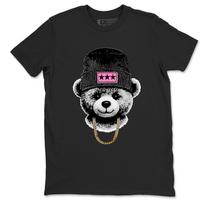 Gangster Teddy graphic Tee. Perfect as a Valentine’s Day gift. 4s Pink Thunder XL