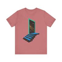Stairway to Stars Tee | Portal Staircase Space Graphic T-Shirt M