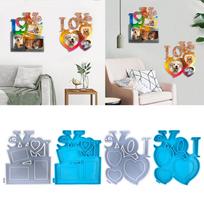 LOVE Photo Frame Decoration Mold Resin Epoxy Silicone Mold Jewelry Casting 1 balta