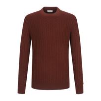 Ferraro Milano Herringbone Round Sweater D/Orange(Am0Erd40667) Orange.Am0Erd406/100