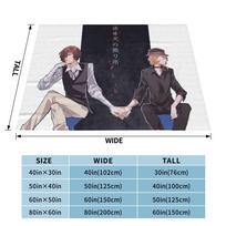Chuuya Nakahara Osamu Dazai Blankets Flannel Autumn/Winter Anime Soft Throw Blankets for Bed Outdoor Bedspread Size: 75*100cm, Weight: 230 GSM