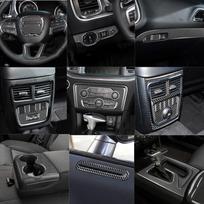Automobilio interjero apdailos apsauga Anglies pluošto lipdukas Dodge Charger 2015-iki prabangiems automobilių stiliaus priedams type 14 gray