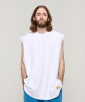 Cargo Bros Bio Over Sleeveless T-Shirt (White) Free