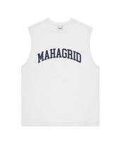 Maha Grid Varsity Logo Sleeveless Tee White(Mg2Dmmt580A) White/S