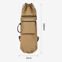 Skateboard Carry Pouch Adjustable Shoulder Straps Skate Pouch Longboard Carry Case Resistant Skate Cruiser Decks Cover chaki