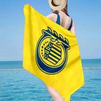 Rosario Central Crest Microfiber Beach Towel, Lightweight And Quick-Dry, for Summer Travel, Beach Essential, Swimming Pool 70cmx140cm(27x55inch)