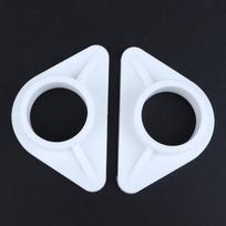 Plastikinis kriauklės maišytuvo stabilizatorius su montavimo rinkiniu. Laikiklis nuo atsilaisvinimo nerūdijančio plieno virtuvinėms kriauklėms 2PCS gray