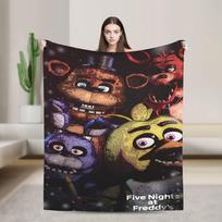 FNAF At Freddys Bonnie Blankets Game Airplane Travel Flannel Bedding Throws For Couch Chair Warm Custom Quality Bedspread Gift Size: 75*100cm, Weight: 230 GSM