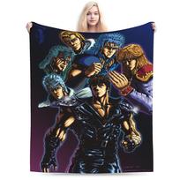 hokuto no ken Survivor Cute Blankets Quality Warm Soft Throw Blanket Winter Girls Boys Living Room Funny Bedspread Size: 75*100cm, Weight: 230 GSM