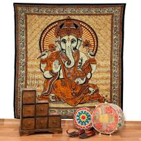 Ganesha Tapestry Large Decor Goa California 100X70CM