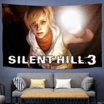 Silent Hill Iconic Monsters Tapestry Pyramid Head Nurses Creature Art for Horror Gaming Room Feature Wall 100X70CM