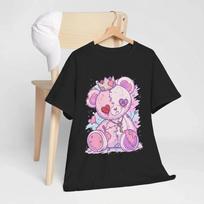 Pastel Goth Teddy Bear Yami Kawaii Black TShirt Gift For Fans S