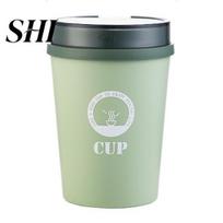 Coffee Mugs 500ml Water Cup Non-stick Leak-proof PP Container Multi-purpose Porridge Soup for Home Food žalia