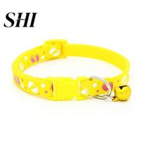 Cute Fashion Paws Pattern Pet Puppy Collars with Bell for Small Dogs Necklace geltona