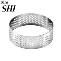 Mold Tart Circle Corrosion Resistance Hollow-out design Reusable Mousse Mould French Cake Baking Ring for Dessert Molds 6 cm Round