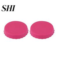 Silicone Can Protector 2Pcs Bottle Cover Reusable Lid Cola Leak-Proof Soda Beer Stoppers for Home Refrigerator rožinė raudona spalva