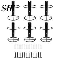 Wine Bottle Rack 1 Set Wall Holder Wall-mounted Storage Spiral Mounted Metal Display Dining Room Single juoda
